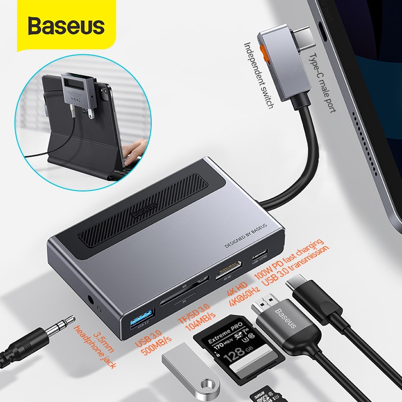 Baseus-usb-c , Ÿ C toƼ, USB 3.0 , HDMI..